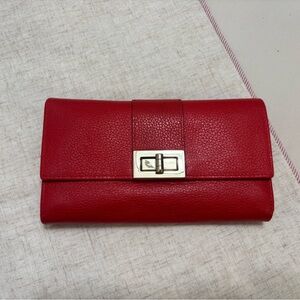 Elegant Red Leather DANIER Wallet